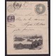 ARGENTINA ENTERO POSTAL GJ CAP-27-ZI TARJETA POSTAL CON ILUSTRACION USADA CON MARCA DE PAQUEBOT FRANCES Y ESTAMPILLA DE TAXA AL ARRIVO U$ 50++